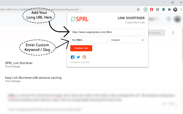 SPRL Link Shortener的使用截图[1]