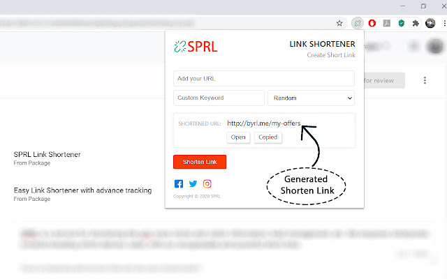 SPRL Link Shortener的使用截图[2]