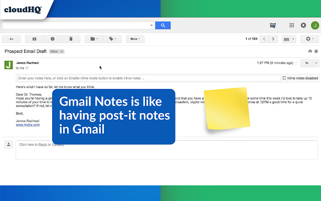 Gmail Notes by cloudHQ的使用截图[2]