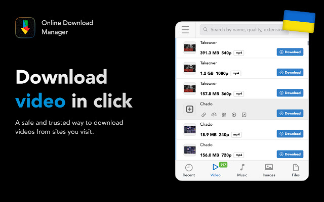 Video downloader by ODM, Pro Download Manager的使用截图[1]