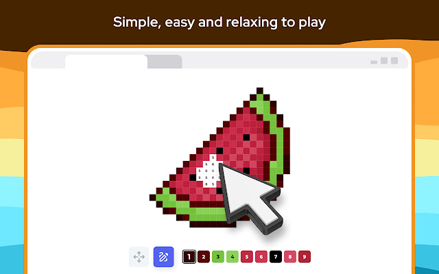 Pixel.me - relaxing game for Chrome的使用截图[2]