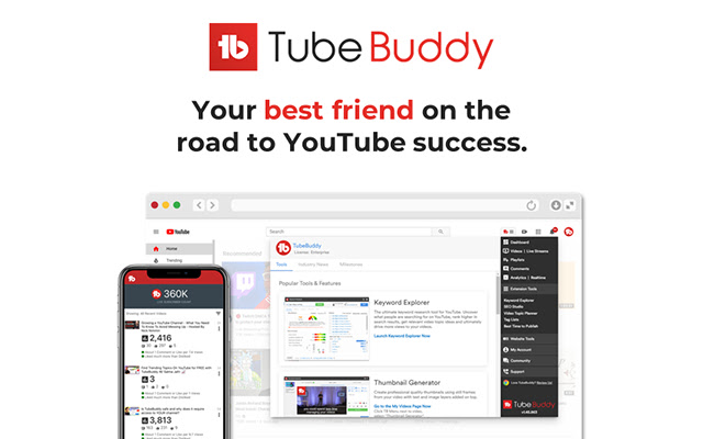 TubeBuddy：YouTube 创作者助手的使用截图[1]