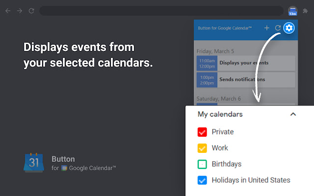 Button for Google Calendar™的使用截图[5]